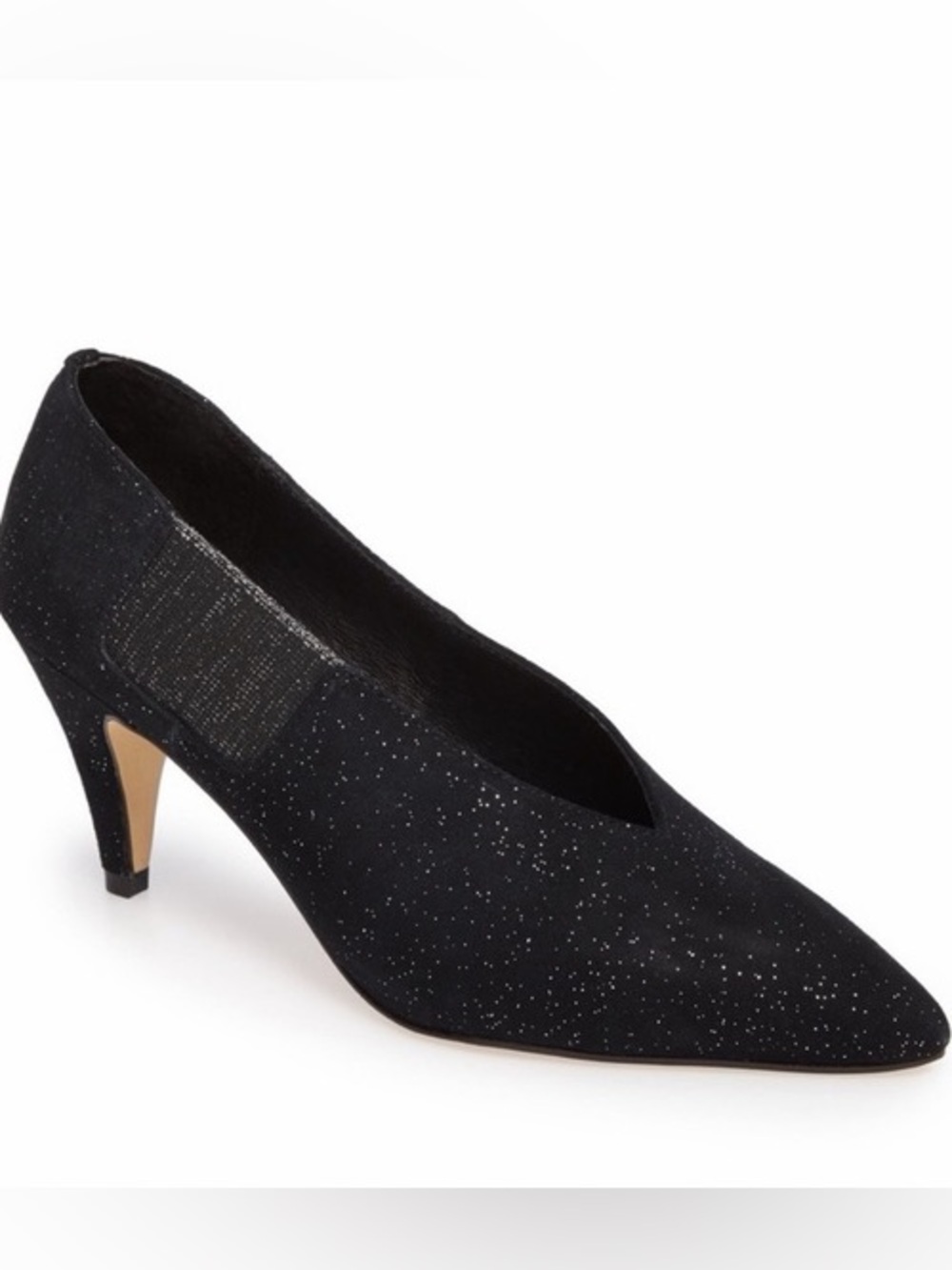 FREE PEOPLE Florence black glitter pump size 41